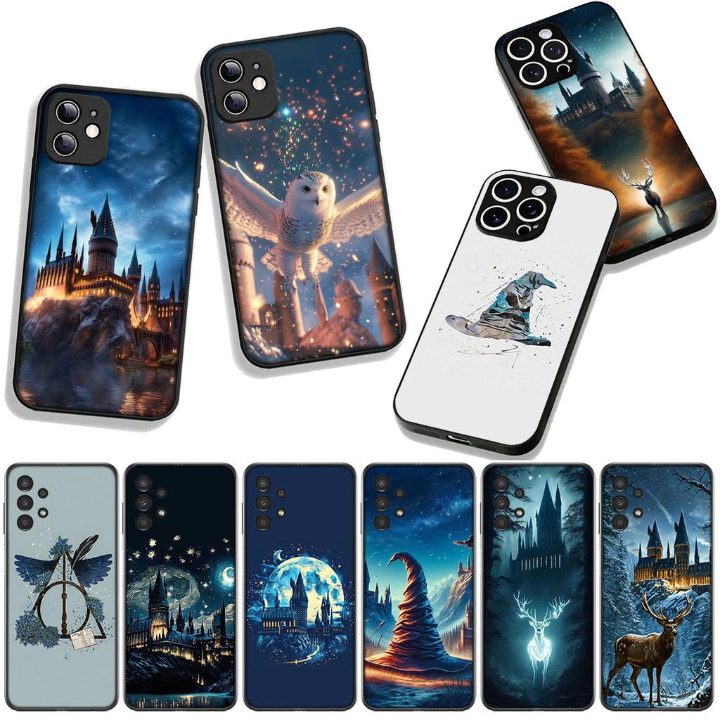 Harries Owl Wand Potters Wallpaper for Samsung Galaxy A36 A17 A26 A07 A35 A54 A53 A13 A33 A34 S8 S9 S20 S21 FE S10 Plus Case