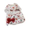 Pet Cute Jackets Winter Christmas Coat Teddy Cute Bow Vest Cat Warm Coat Dog Clothes for Small Dogs Christmas Puppy Clothes