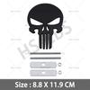 1 Pc Big Size 3D Metal Skull Totem Grill Emblem Punisher Skull Badge Front Hood Stickers Universal Car Body Decoration Stickers