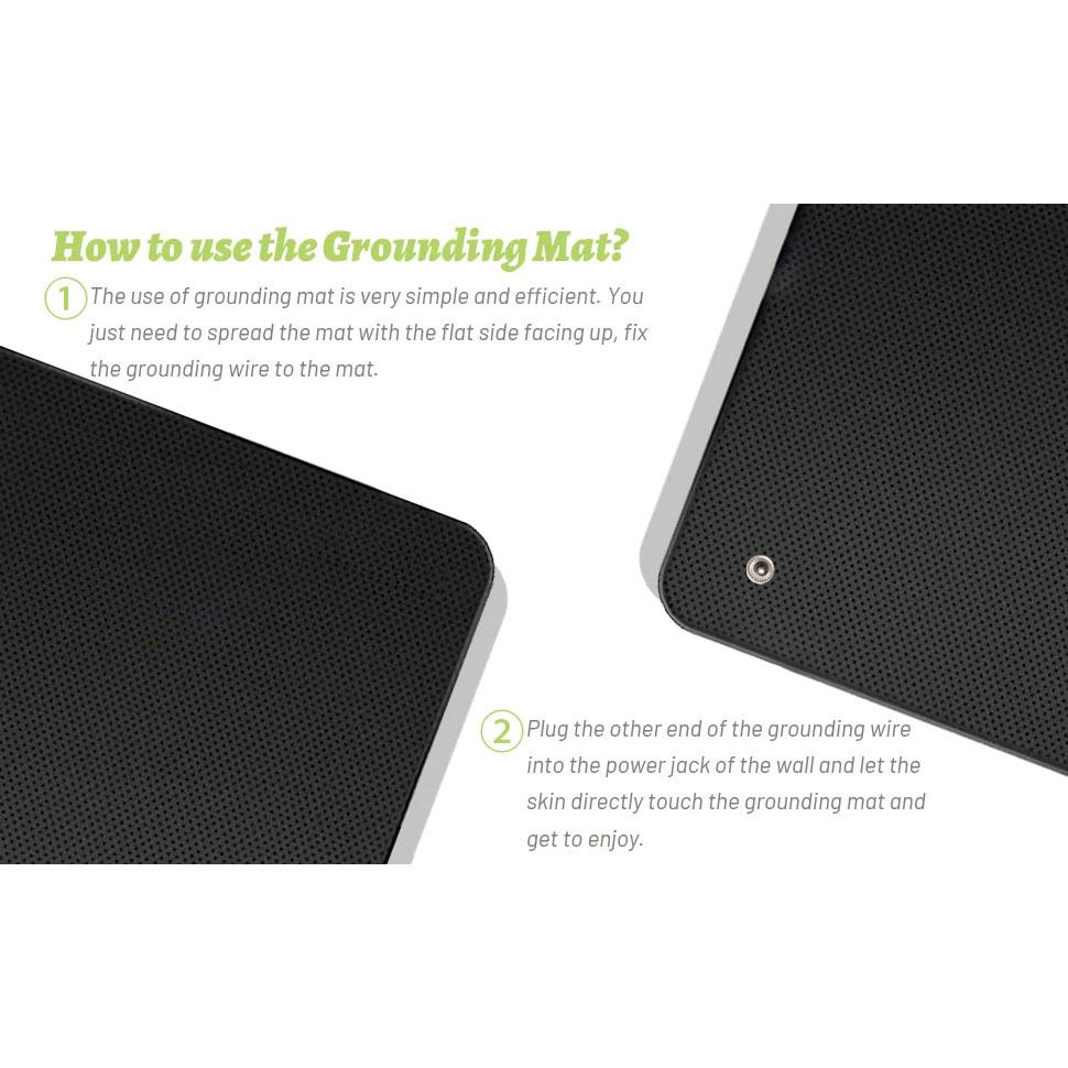 Дышащий заземляющий коврик 27 дюймов × 76 дюймов для кровати, заземляющий коврик для сна, противоскользящий заземляющий матрас из искусственной кожи с заземляющим шнуром