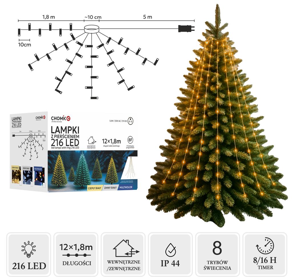 LED micro lights on a reel, 500l, Christmas tree, cold white, 3+50m