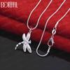 925 Sterling Silver Dragonfly Pendant Necklace Fashionable Wedding Jewelry