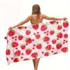 Cute Strawberry Print Pink Beach Towel Microfiber Quick Dry Absorbent Sand-Free Summer Pool Bath Towel for Kids Girls