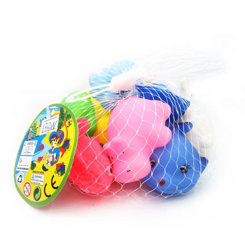 12 шт., игрушки для ванной с милыми животными, цветная вода для бассейна, мягкие резиновые игрушки с плавающими звуками и игрушки для детей, подарки