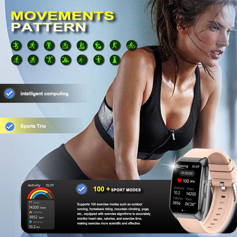 SACOSDING Smart Watch Men 1.57 Inch Blood Pressure Blood Oxygen Health Monitoring Bluetooth Wireless Calling IP68 Waterproof SmartWatch Women 2025