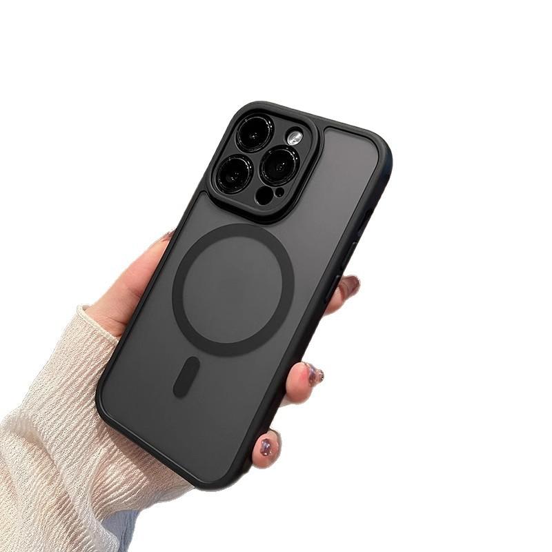 For IPhone 16 Pro Max Matte Magnetic Suction for Apple 15 Skin-feel All-inclusive Precision Hole Anti-fall 12 Phone Case
