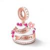 925 Silver Colorful Fruit Birthday Cake Milk Burger Chili Pendant Bead for DIY Women Bracelet Jewelry
