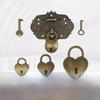 Mini Heart-shaped Metal Padlock with Key - Decorative Alloy Lock