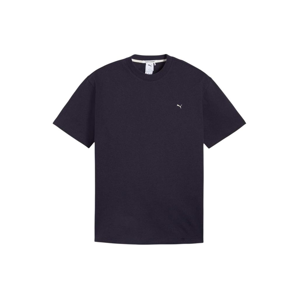 Puma Solid Color Pullover Crew Neck Casual Short Sleeve T-Shirt Men Tops Navy-Blue 624009-16