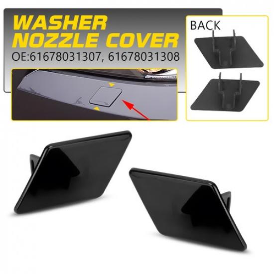 Pair FRONT BUMPER HEADLIGHT WASHER NOZZLE COVER CAP For BMW 325Xi Base 3.0L 2006