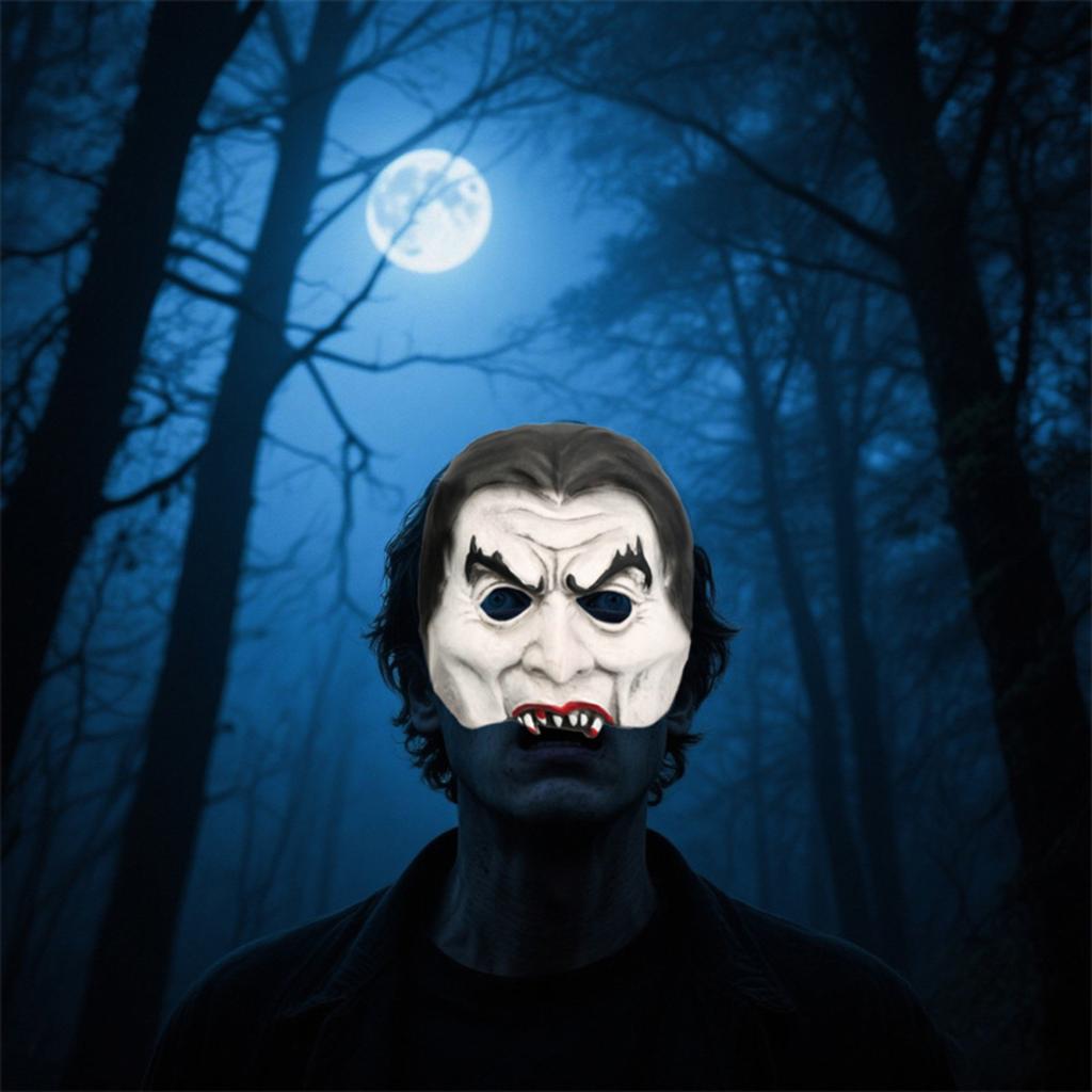 Mask Headgear, Halloween Horror Haunted House Props, Latex Mask