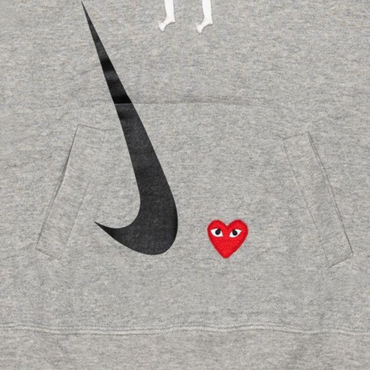 Nike Толстовка Womens x Comme des Garçons PLAY Серые женские топы AE-T403-051-1