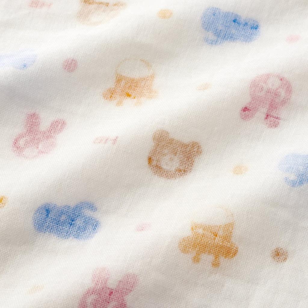 House Hot Gauze Handkerchief Set for Boys and Newborn Baby Free [Miki Biscuits] Girls, Clothes, Ivory, Size, 76-8037-490