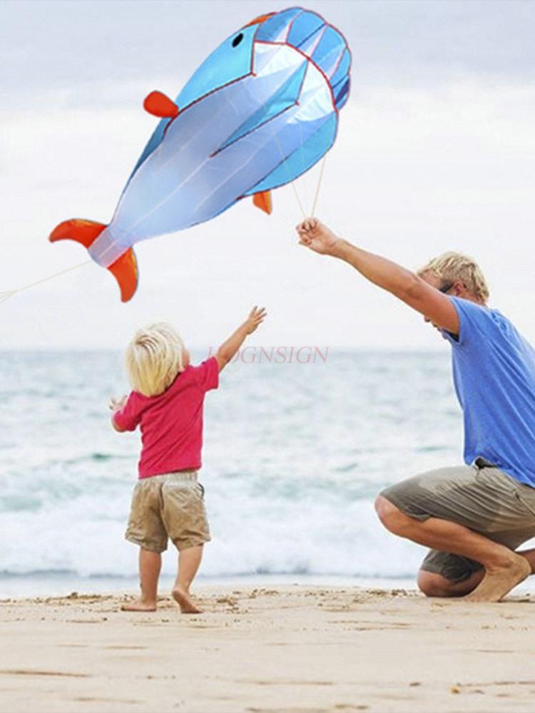 Large Soft Kite Easy To Fly In The Breeze For Adults And Children 3D High Grade New Dolphin Soft Kite