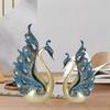 Статуэтки Лебедей для 2 Пар, Скульптуры из Смолы, Декоративные Фигурки Птиц