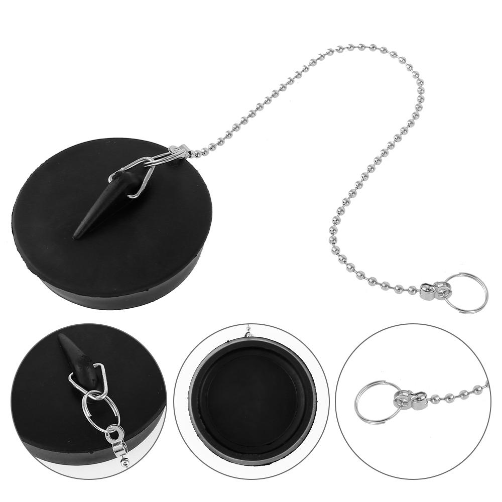 8/2 шт. Универсальная резиновая заглушка для слива раковины с круглой цепочкой из бисера, заглушка для слива раковины для кухни и ванной комнаты