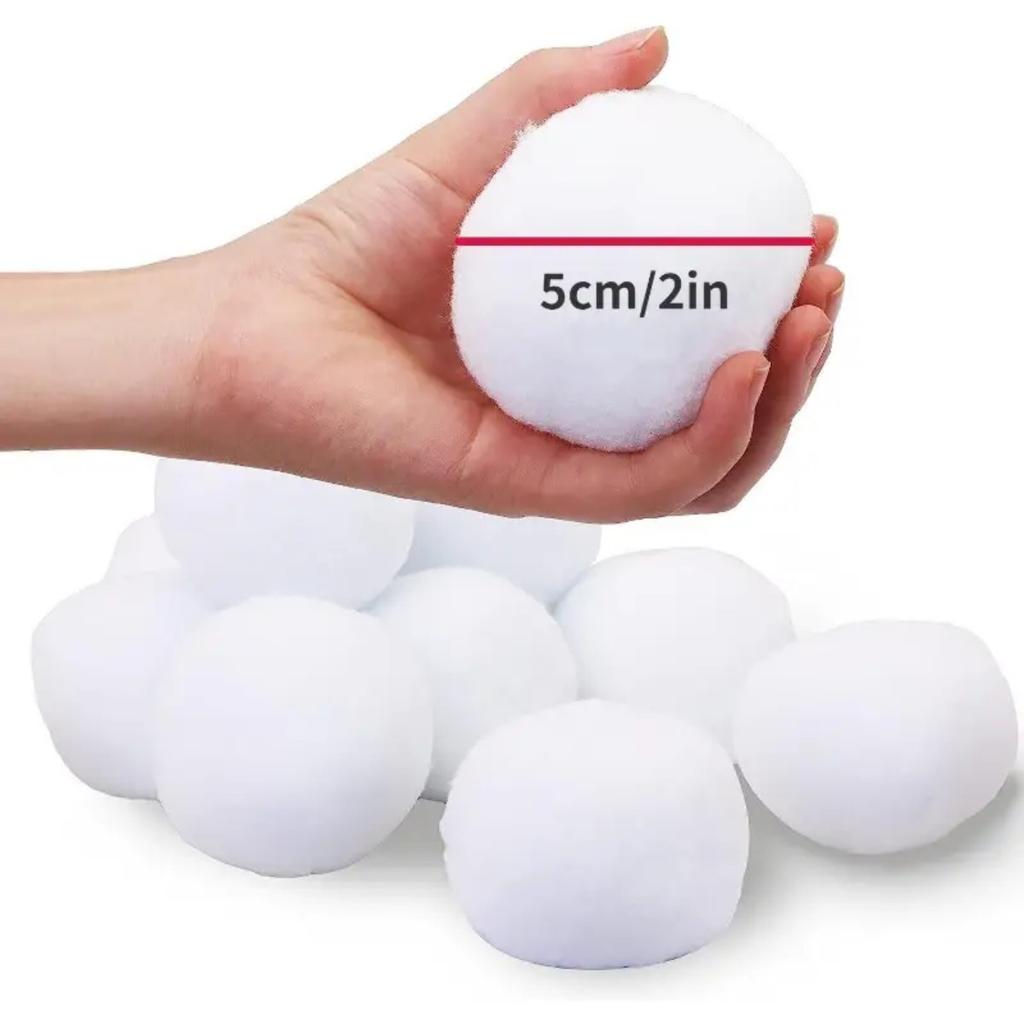 20pcs/50pcs- 2 Inch Indoor Snowball Fight Balls- Artificial Snowballs For Outdoor Snow Fight And Christmas Tree Decoration, Christmas And New Year's