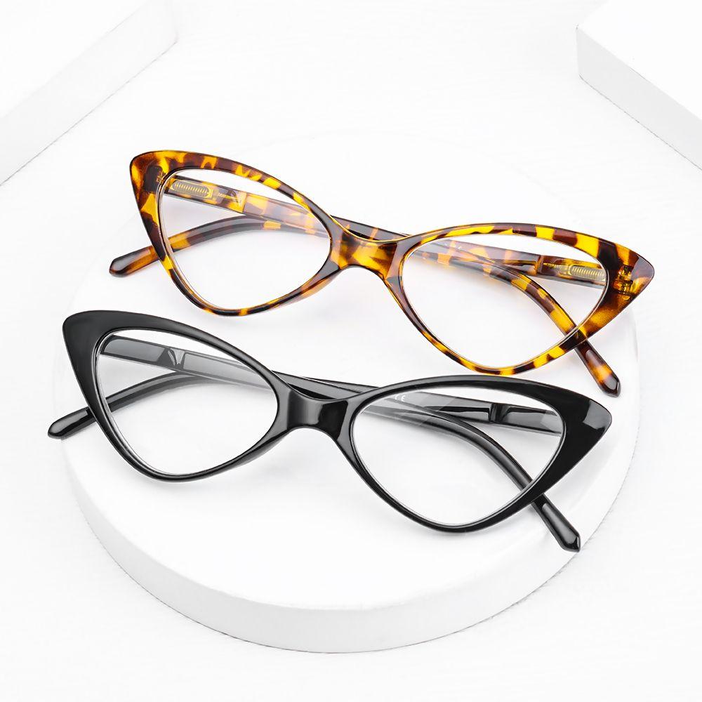 Fashion Cat Eyes Reading Glasses Ultra-Light Small Frame Clear Lens Presbyopic Eyeglasses Women Men Reading Glasses