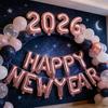 С НОВЫМ ГОДОМ 2026 Фольгированный шар 16 дюймов Буквы С Новым Годом Шары Новогодний баннер Фон Украшение для вечеринки в канун Нового года
