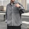 Corduroy Shirt Men's Work Clothes Spring Autumn Long-sleeved Jacket Trendy Japanese Foreign Trade Loose Fat Man Jacket Shirt