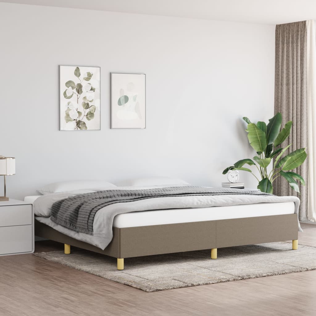 Vidaxl Rama Łóżka Bez Materaca, Taupe, 200X200 Cm, Obita Tkaniną