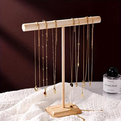 Подставка для хранения ювелирных изделий из массива дерева, для браслетов, ожерелий, часов, многофункциональная, для хранения и демонстрации, витрина для прилавка магазина
