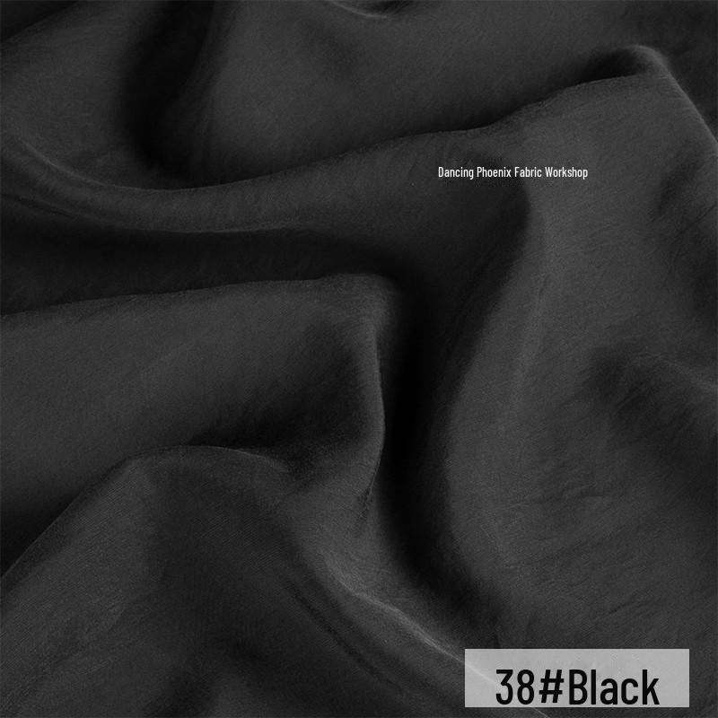 Ретро-песочная матовая медно-аммиачная шелковая ткань - неэластичный материал для верха/юбки Hazy Frost