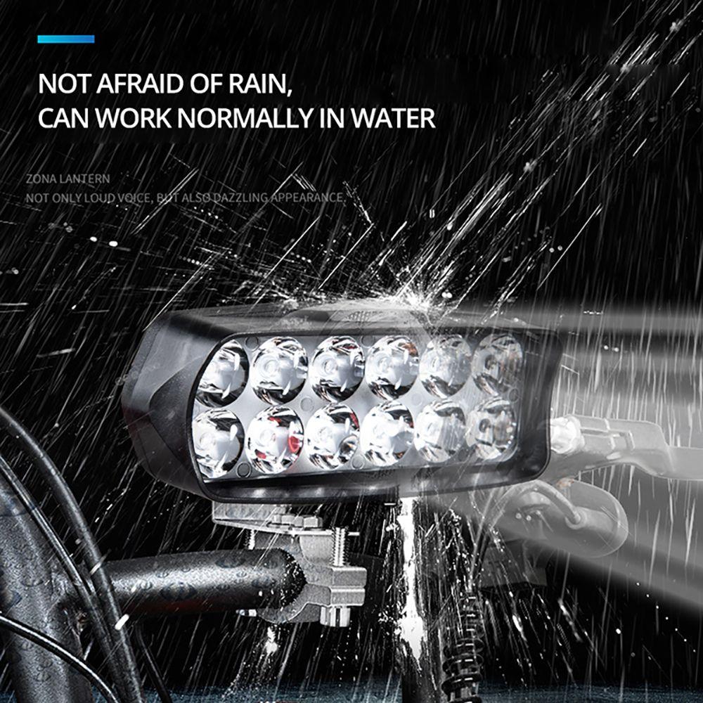 Мотоциклетный внешний прожектор 8/12/16 светодиодных ламп Электрический велосипедный фонарь Вспомогательный налобный фонарь