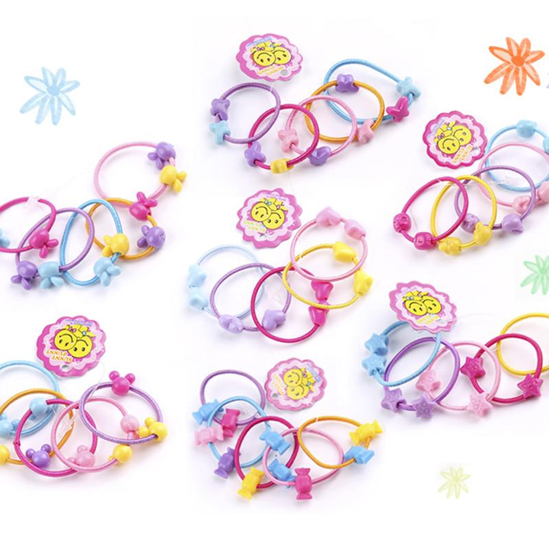 50pcs/Pack Cute Candy Colors Elastic Hair Rubber Band High Quality Ponytail Holder Headband Ties Gum