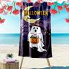 Жуткий призрачный Хэллоуинский шарм Принт пляжное полотенце, быстросохнущее, подходит для путешествий, активного отдыха, бега, пляжа и плавания, подарок