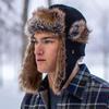 Men Women Winter Warm Hat Trapper Bomber Hats Thermal Faux Fur Trooper Earflap Caps Outdoor Male Snow Ski Caps Lei Feng Hat