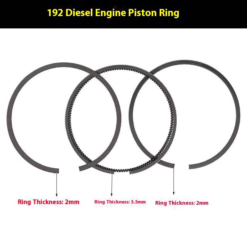 3 шт./компл. Поршневые кольца подходят для одноцилиндровых дизельных двигателей 168F 170F 173F 178F 186F 188F 192F Генераторы 2 кВт 5 кВт 6 кВт 7 кВт 8 кВт Запчасти