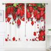 2 шт., шторы с красными розами -30% затемнения - подходят для гостиной, спальни, украшения дома на День святого Валентина