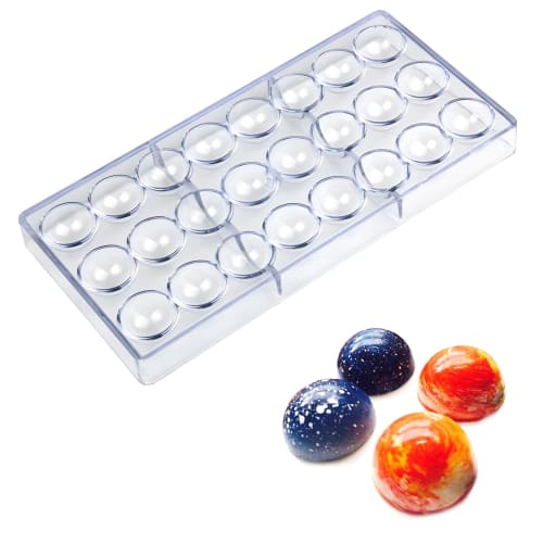 Liroyal Hemisphere Chocolate Mold, 3D Cake Mold, Clear Chocolate Mold, DIY Valentine's Day, Birthday, Candy Mold, Baking Mold, Home & Commercial Use,