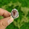 925 Silver Sacral Chakra Sunstone Stone Wedding Sister Promise Boho Ring Jewelry