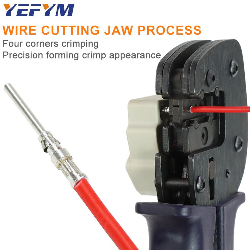 Клещи для обжима клемм стартера для авиации и тяжелых условий эксплуатации YEP-166 0,5–6 мм²/24–10AWG, вертикальные электрические инструменты для обжима YEFYM