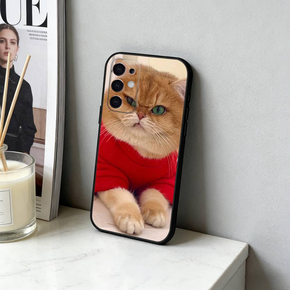 Funny Of Pet Cats  Phone Case For Samsung S25,24,23,22,30,21,10,9,Ultra,Plus,FE 5G Black Soft Case