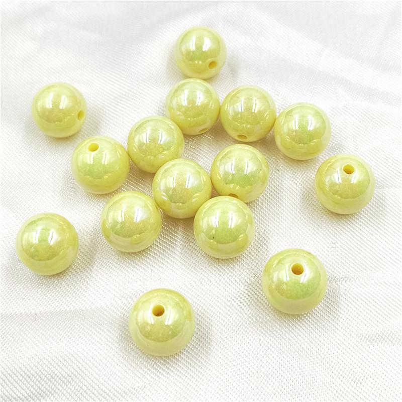 Round 14mm Accessories Materials Loose Beads Acrylic AB Magic Color Handmade DIY Bracelet Earring Making 10pcs Delicate Jewelry