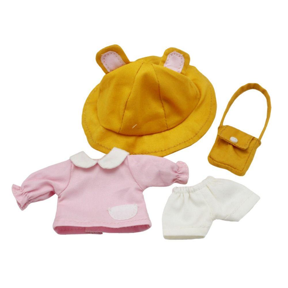 Fisherman Hat Ob11 Doll Clothes Kindergarten BJD Doll Outfit Obitsu11 School Uniform DIY Toy