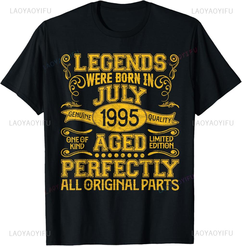 Vintage 1995 Limited Edition 30th Birthday Gifts 30 Year Old TShirt Unisex Summer Streetwear Tops Customizable Summer Tops