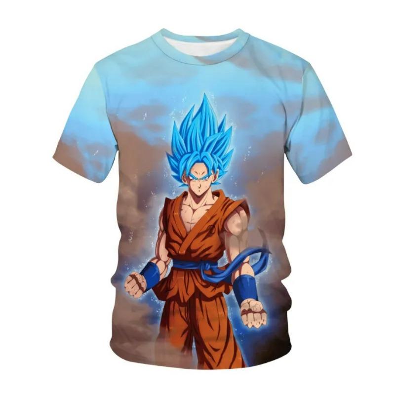 2026 Модная Новая Футболка с 3D-печатью Персонажей Dragon Ball для Фитнеса, Спорта, Аниме-выставки, с Коротким Рукавом