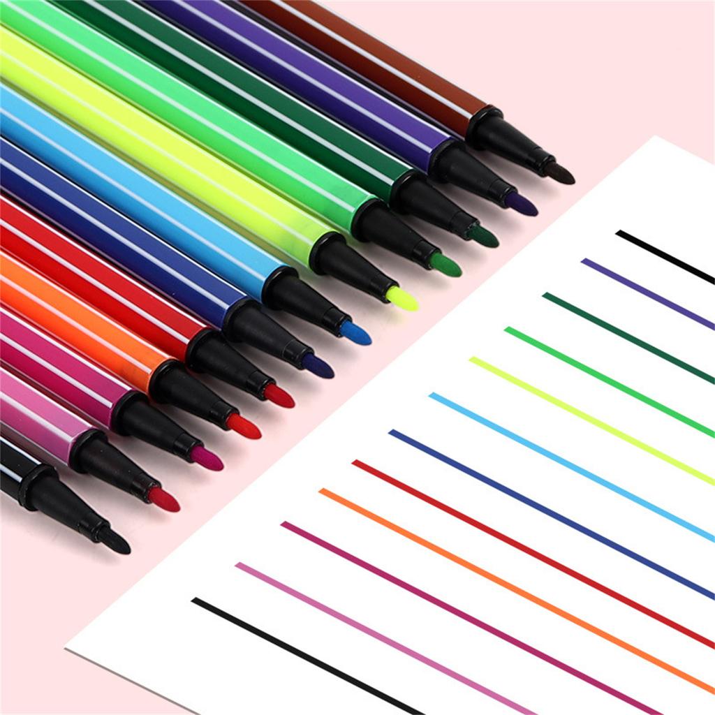 Children's Painting Colored Pencils Soft Brush Head 12 Colors Water-based Pen Baby Painting Brush Colored Pencil 2ml