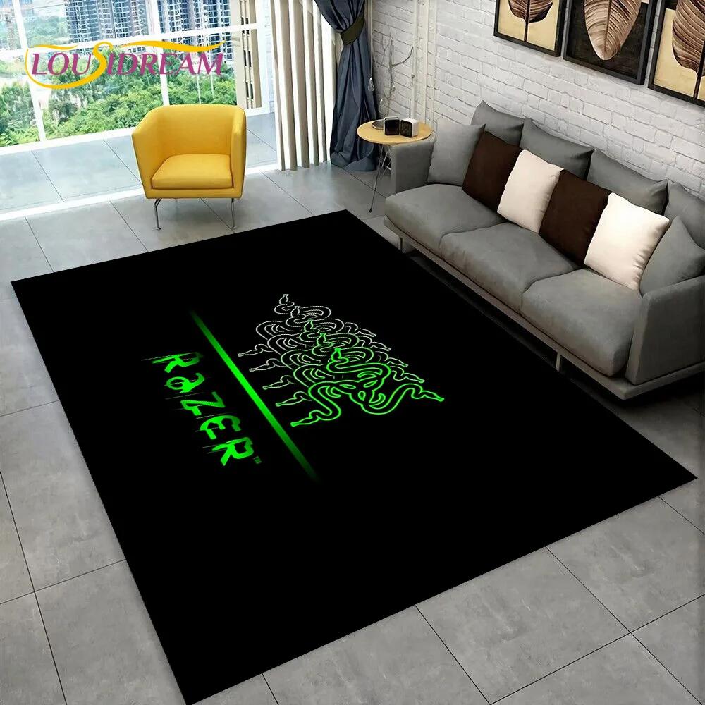 3D Логотип Razer Игра Геймер Змея Ковер Коврик для Дома Гостиной Спальни Дивана Придверный коврик Декор, детский игровой коврик Нескользящий коврик для пола
