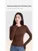 Women's Merino Wool Velvet Bottoming Shirt - Antibacterial Autumn Top