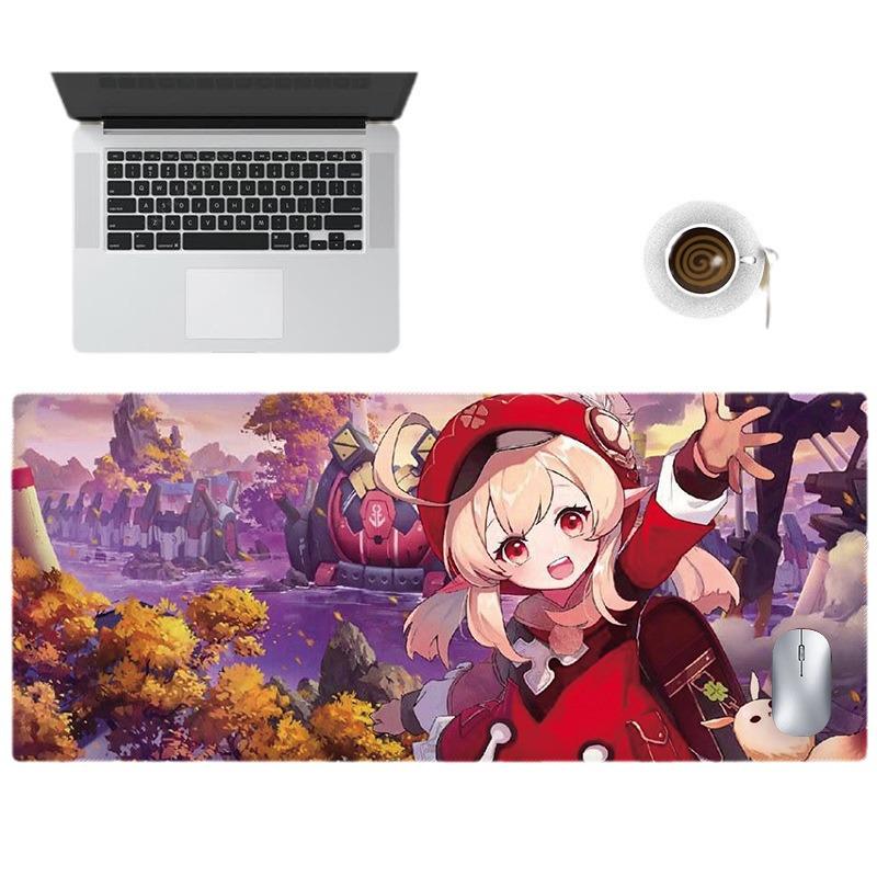 Очень большой коврик для мыши Genshin Impact Венти - Утолщенный аниме коврик для клавиатуры