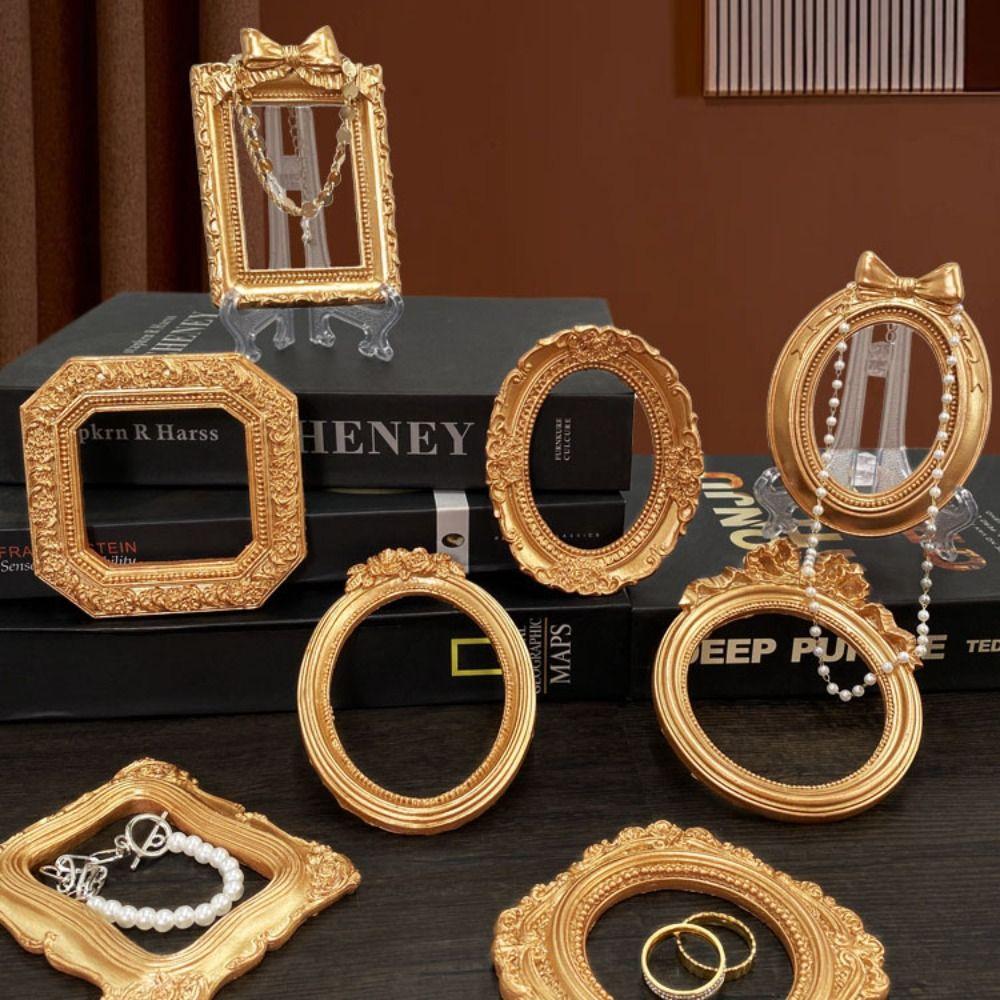 Ретро Стиль Золотой DIY Рамка-витрина для фото DIY Европейские Ретро Мини Рамки для Фото 3D Рельеф Золотые Свадебные Рамки для Фото Подарки