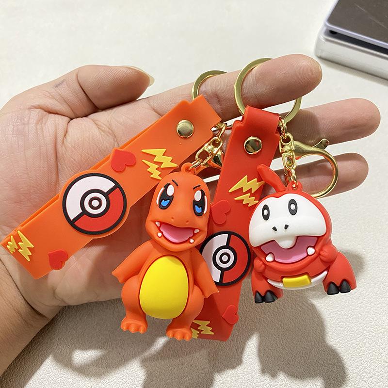 Очаровательный брелок для ключей Pokemon Гэнгар Снорлакс Мимикью Аниме Фигурка-брелок Игрушка Кулон Подарок Отлично подходит для повседневного использования