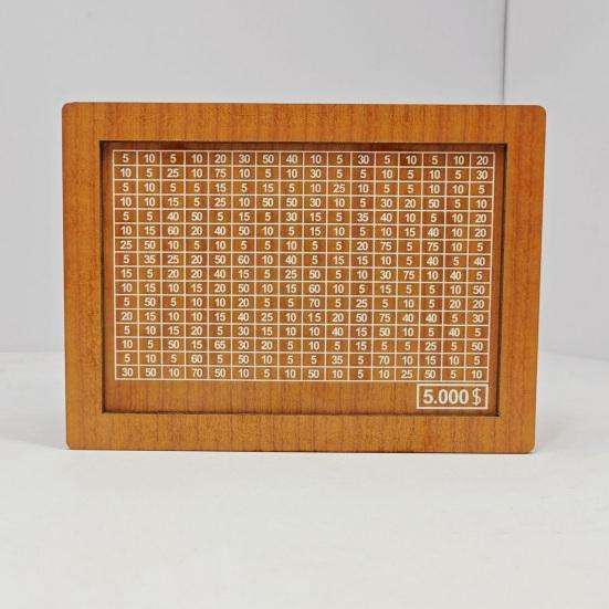 Wood Money Box with Counter Large Capacity Piggy Bank Coin Cash Container Kids Adults Money