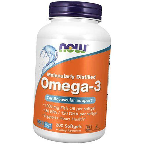 Молекулярно дистиллированная Омега 3, Omega-3 1000, Now Foods  100гелкапс (67128007)