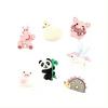 Cute Swan Pig Rabbit Design Matte Effect Simulation Animal Resin Cabochons Artifical Model for Souvenir Use